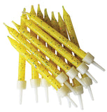 pack of 12 yellow cake candles